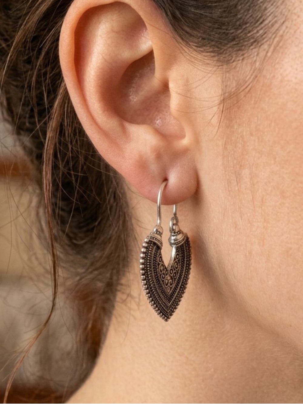 🆕Vintage/Antique Style Heart Shape Dangle Earrings